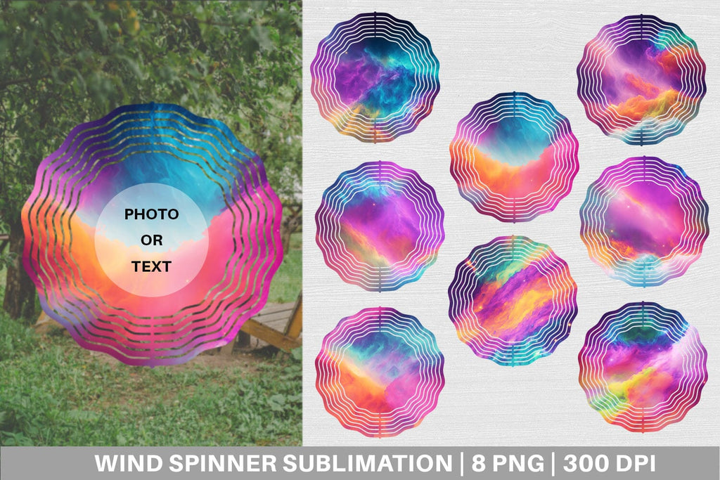 Wind Spinner Galaxy Unicorn Color Background - So Fontsy