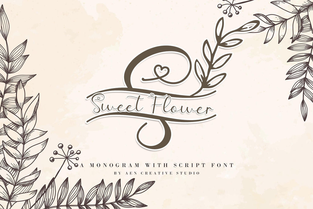 Bloom Monogram Font