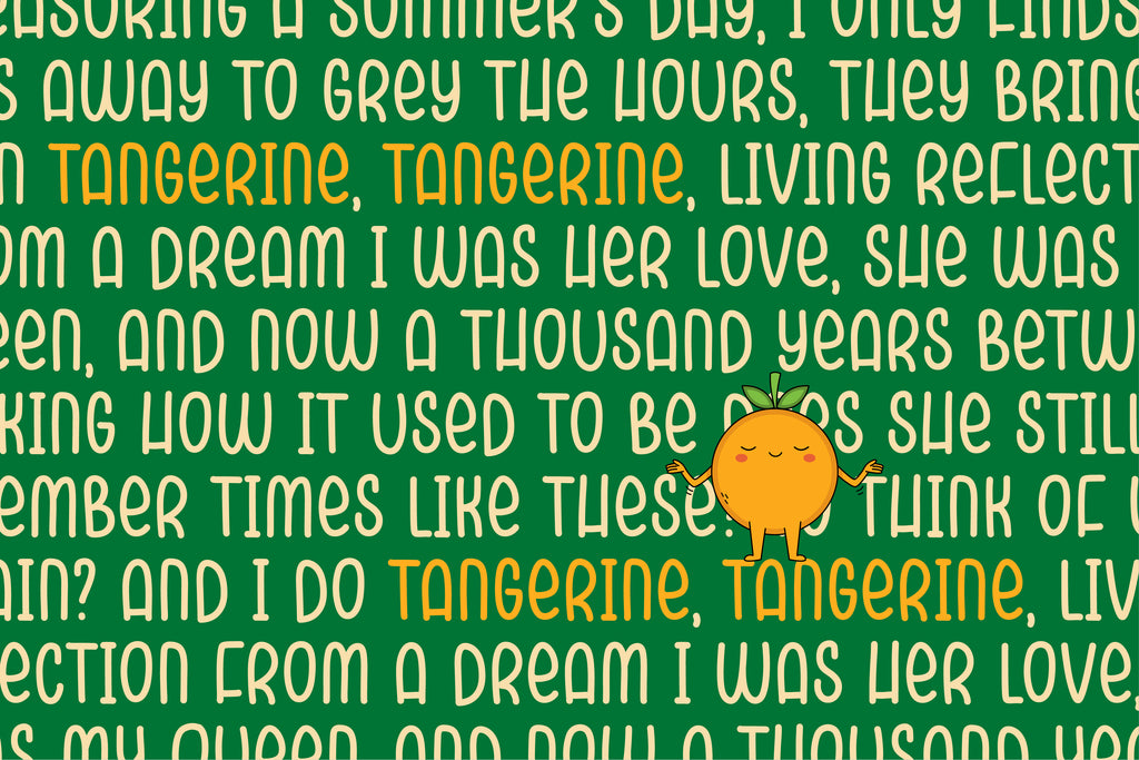 Tangerine Cute Handdrawn Sans Serif Font - So Fontsy