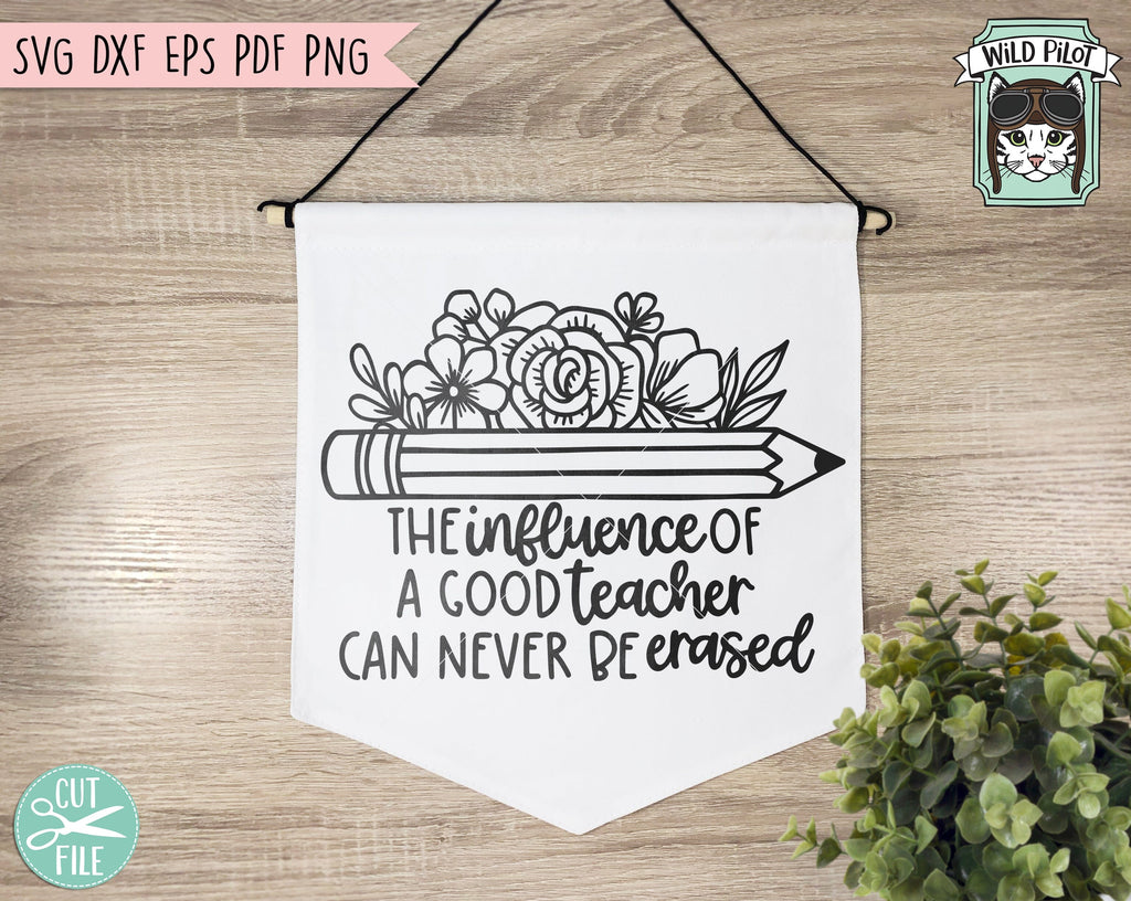 Teacher Pencil SVG, Teacher Gift SVG, Inspirational Quote SVG - So Fontsy