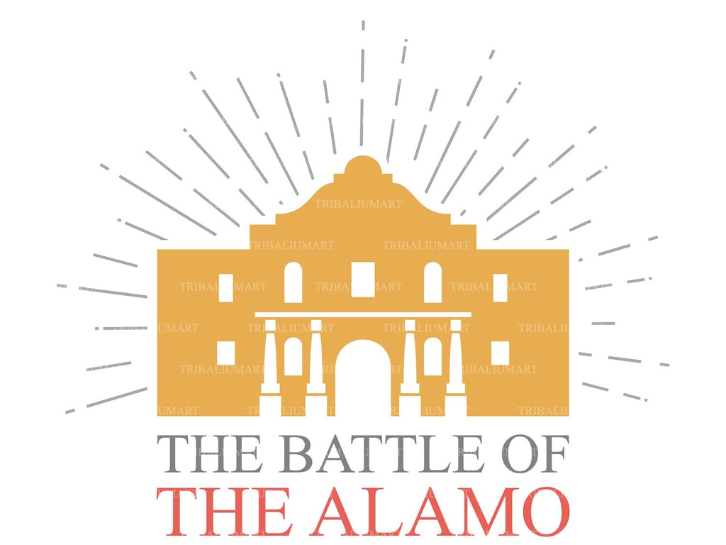 The Battle of the Alamo design. Cut files for Cricut. Clip Art