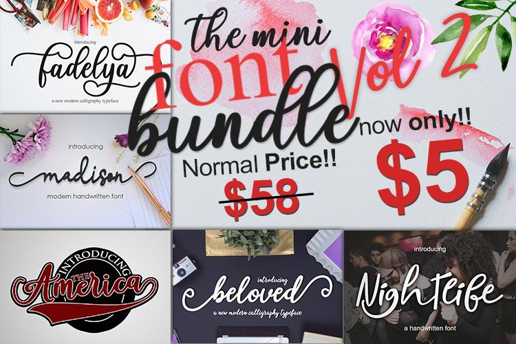 the mini font bundle by MrLetters - So Fontsy