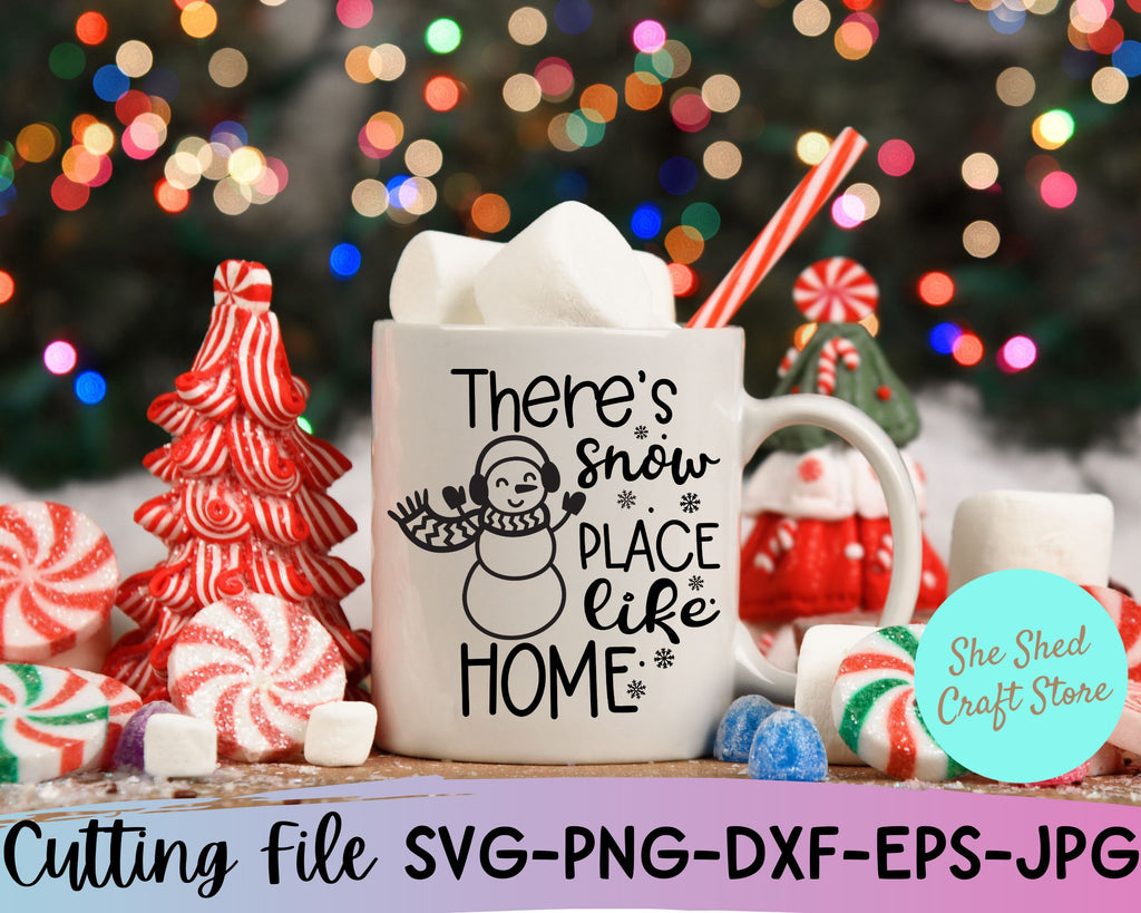 There's Snow Place Like Home Svg, Funny Christmas Svg, Snowmen Svg - So ...