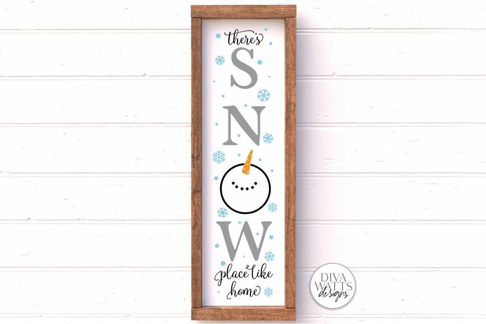 There's Snow Place Like Home Vertical Snowman SVG | Christmas / Winter ...