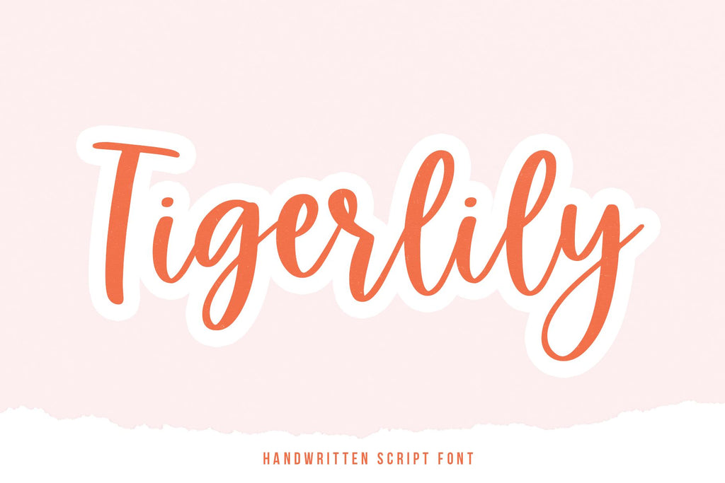 tiger lily font Tigerlily - Handwritten Script Font