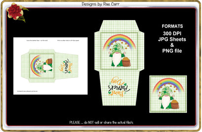 Treat Packet St Patrick's Day PNG and Printable JPEG 3D Paper Designs by Rae 