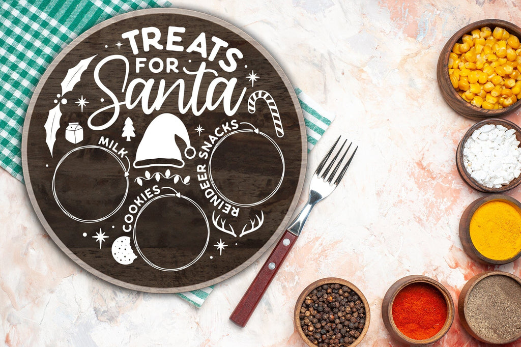 Treats for Santa SVG | Christmas Tray SVG - So Fontsy