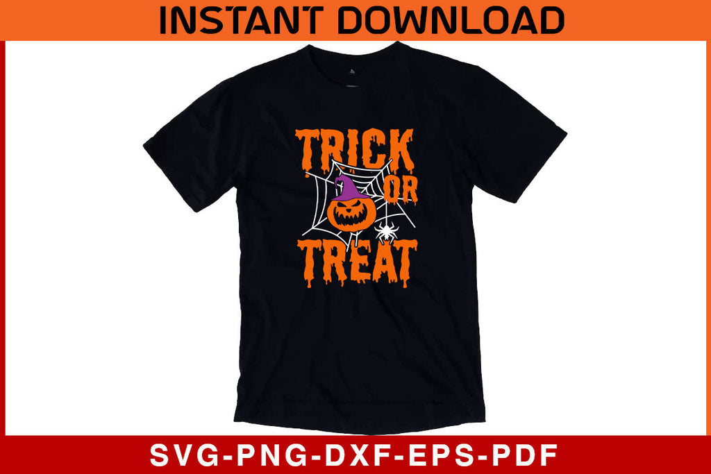 Trick or Treat Halloween Shirt SVG PNG Cut File - So Fontsy