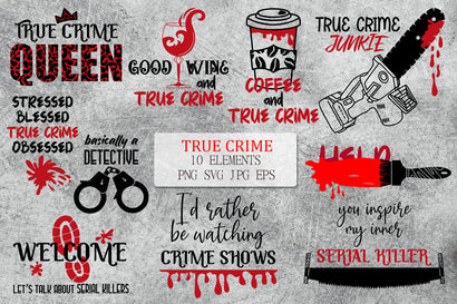 True Crime SVG Bundle | Murder Shows | Funny Quote Designs SVG Pfiffen's World 
