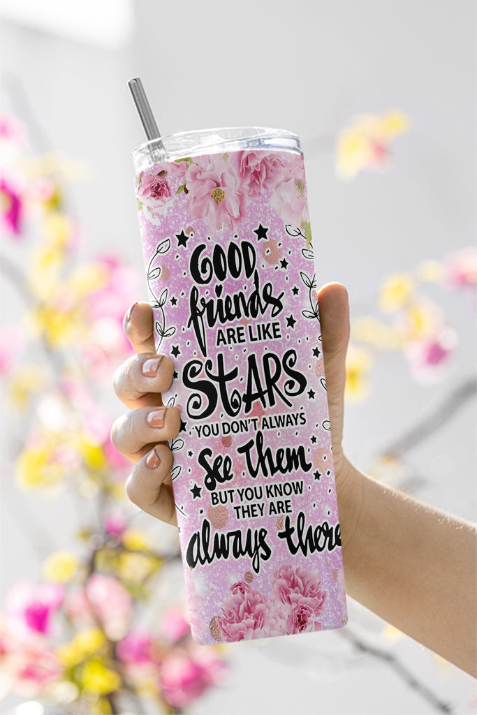 20oz Friends - Good Friends Are Like Stars- Personalized Tumbler