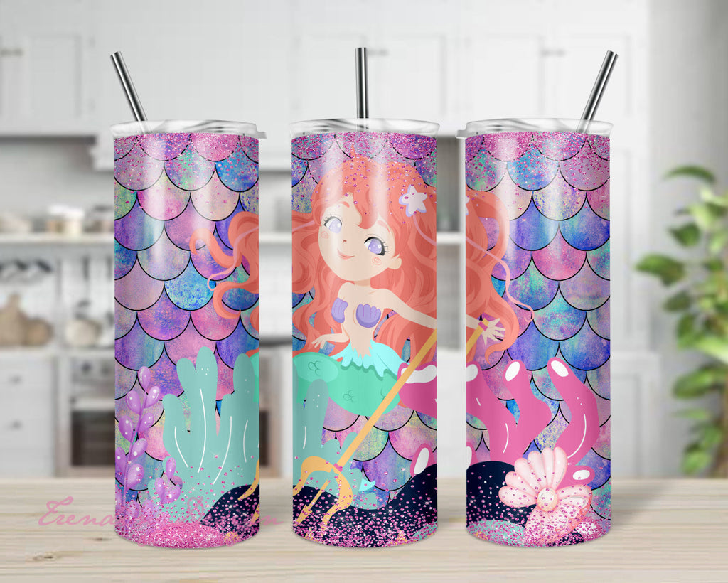 Tumbler Template Sublimation Designs , Mermaid Tumbler 20 oz Under