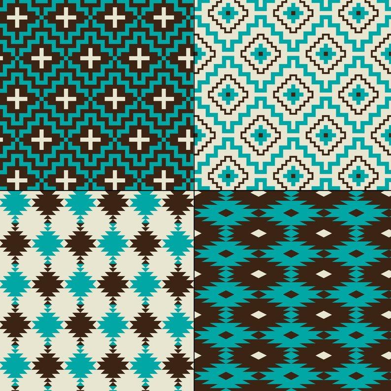 Native American Designs And Patterns Teal