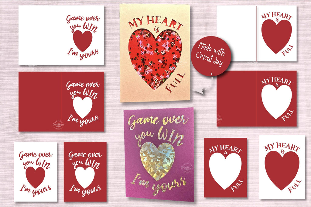 Valentine Heart Cards SVG Bundle. Greeting Cards Paper Cut