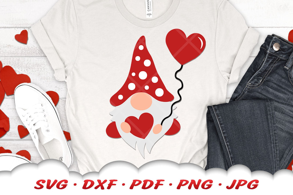 Valentine Gnome SVG | Gnome SVG Bundle | Valentines Day SVG - So Fontsy
