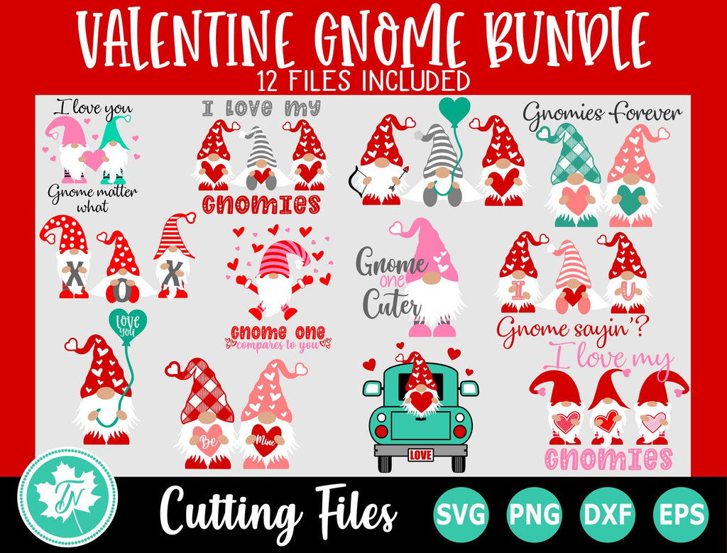 Valentine SVG | Gnome SVG | Valentine SVG Bundle - So Fontsy
