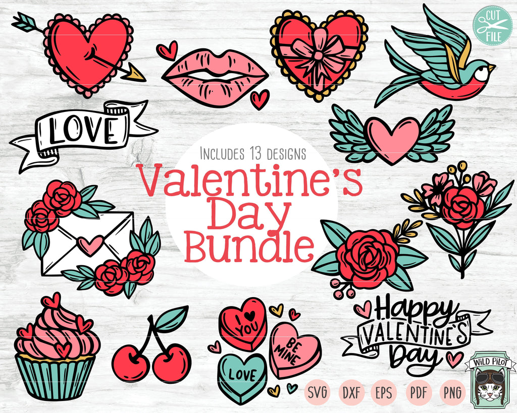 Valentines Day Bundle SVG Cut File - So Fontsy