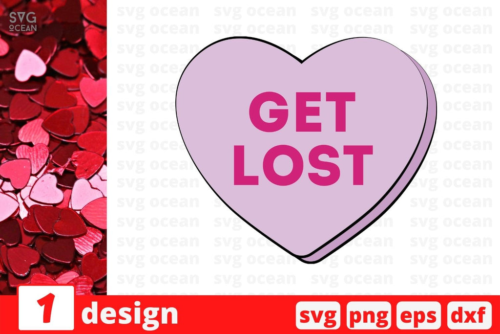 Valentines Day Candy Hearts SVG Bundle - So Fontsy