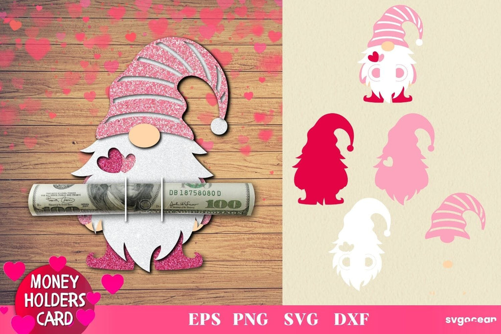 Valentines Day Money Holder | Layered SVG - So Fontsy