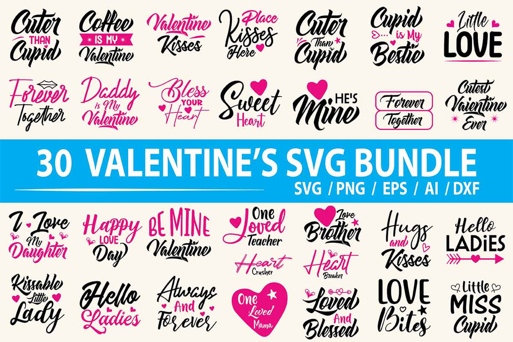 Valentines SVG Bundle , Love SVG Bundle, Vol 5 - So Fontsy