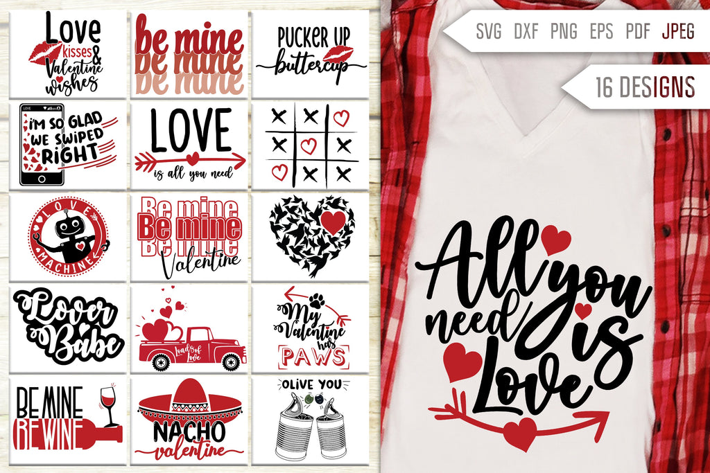 Valentines Svg. Valentine's Day Svg Bundle. Valentine Quotes Svg. Funny ...