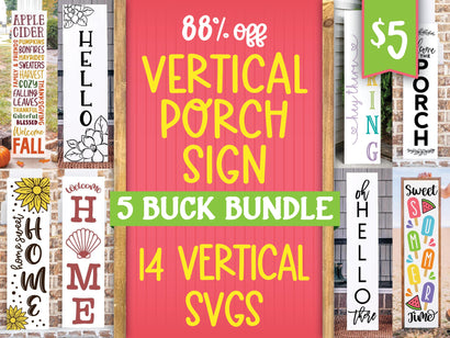Vertical Porch Sign Five Buck Bundle Bundle So Fontsy Design Shop 