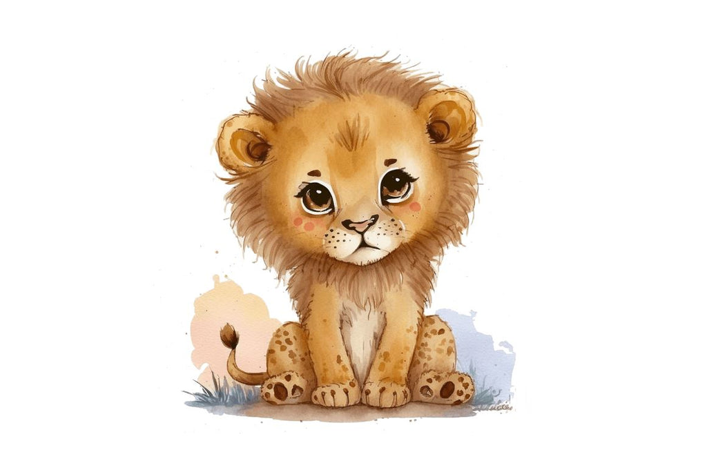 baby lion cartoon drawing