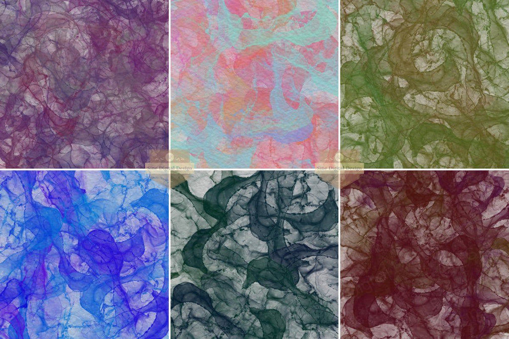 Watercolor Ink Paper Texture Digital Paper Background Pack - So Fontsy