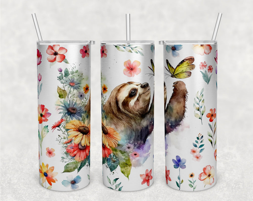 Beautiful Sloth 40oz Tumblr Wrap Graphic by SparkyDesignsUS