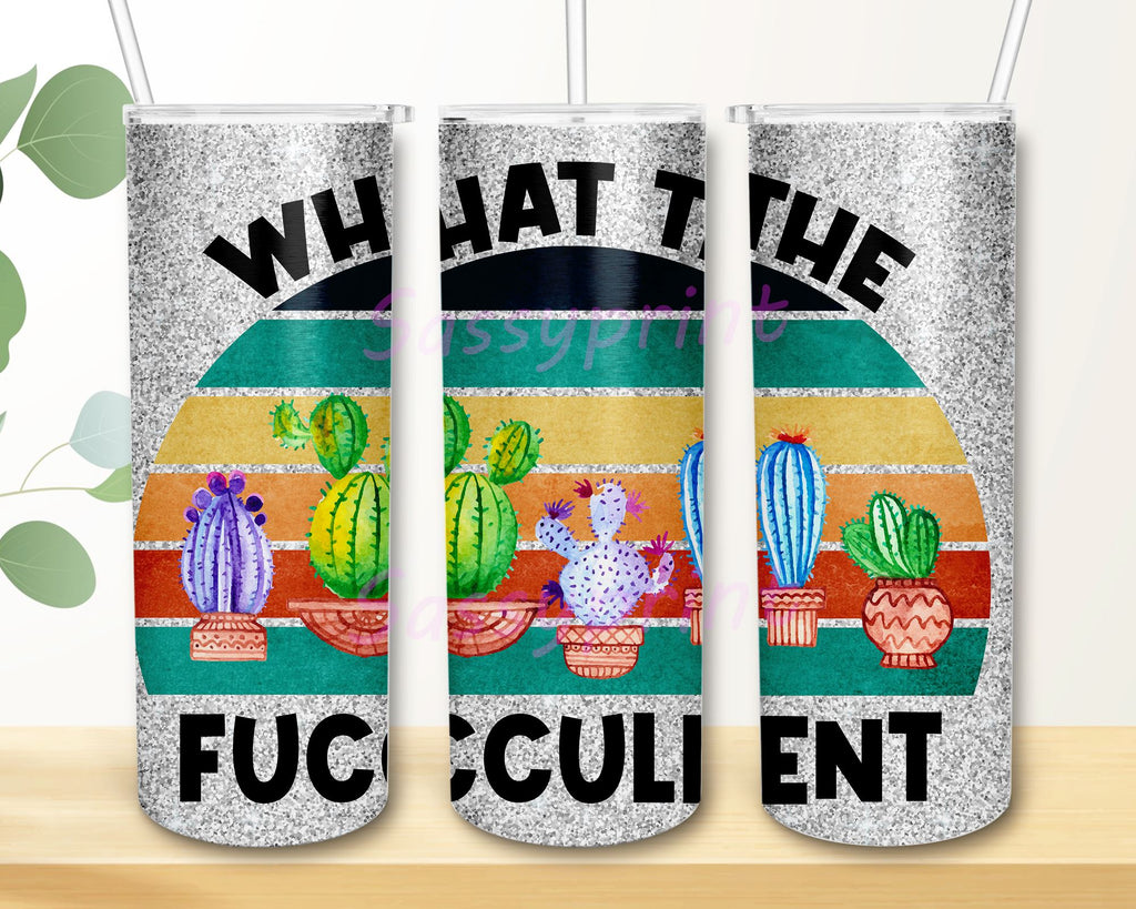 Poster In Metallo Inga Cactus - Targa Divertente 'What The Fucculent' - 20x30 Cm - Decorazione Da Parete Per Casa, Bar, Giardino