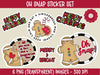 Whimsical Gingerbread Sticker Set - Christmas Holiday DIY - Digital Download Sublimation Digital Clipart Deals