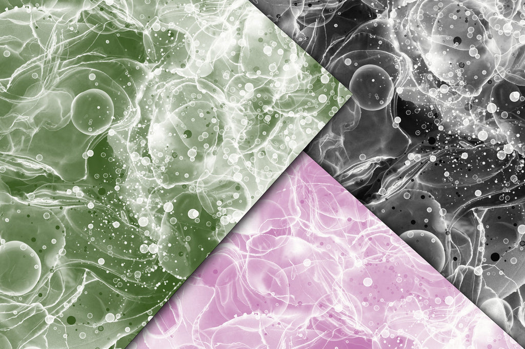 White Alcohol Ink Digital Papers - So Fontsy
