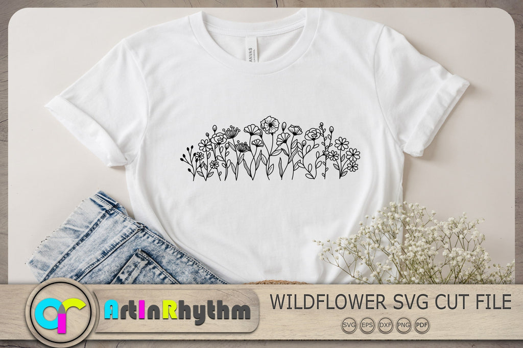 Wildflowers SVG, floral shirt svg, flower svg png