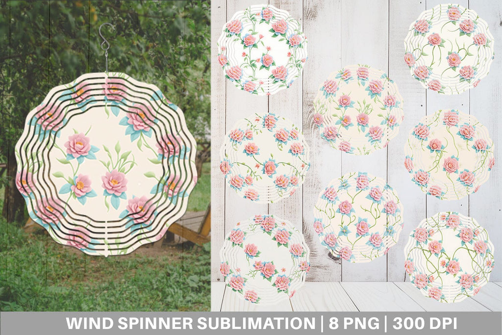 Wind Spinner 3D Floral Seamless - So Fontsy