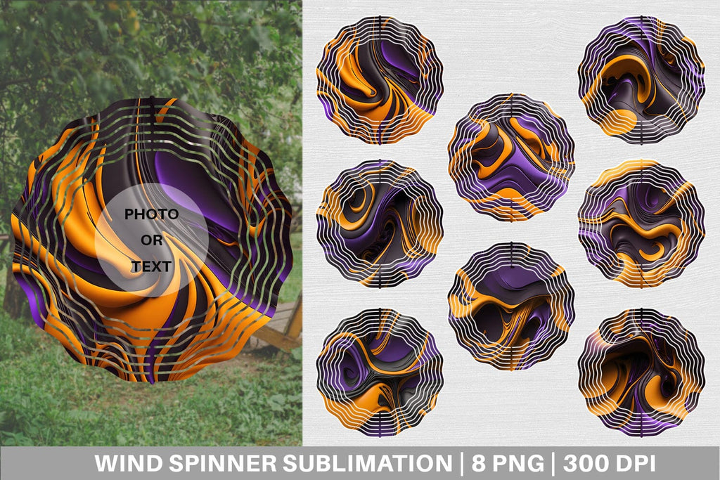 Liquid Halloween color Wind Spinner | Sublimation Spinner - So Fontsy