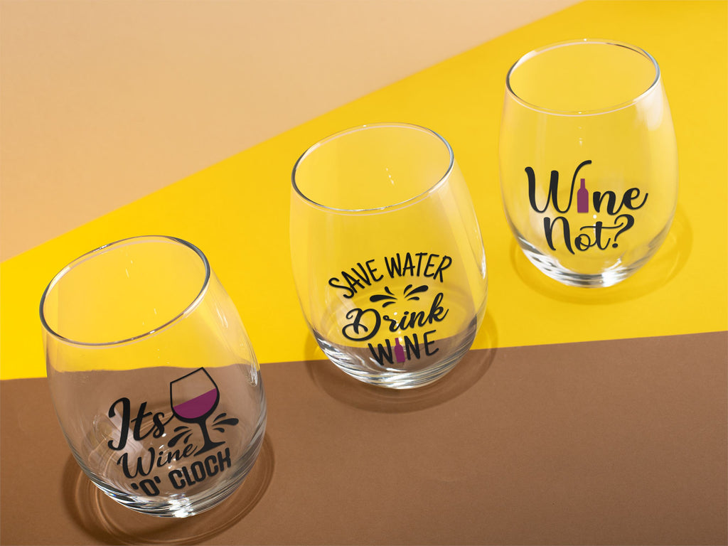 Set of Drink Glasses, Drink Glass SVG, Drinking Glasses Set