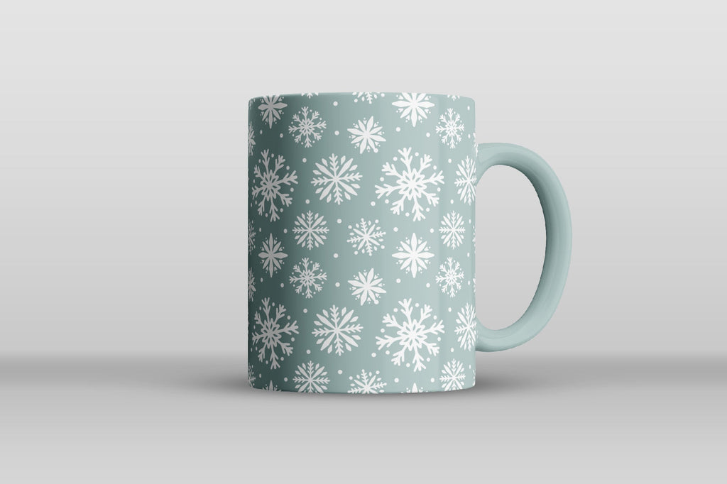 Grey Snowflake Mug Aesthetic Collection Design For Christmas