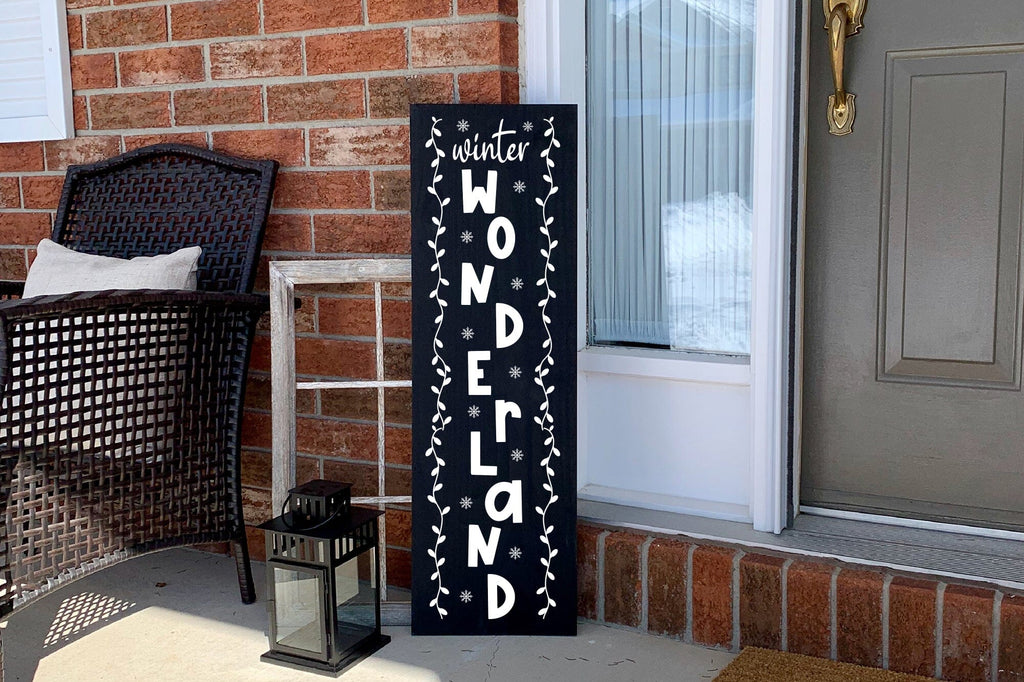 Winter Wonderland SVG - Christmas Porch Sign SVG - So Fontsy