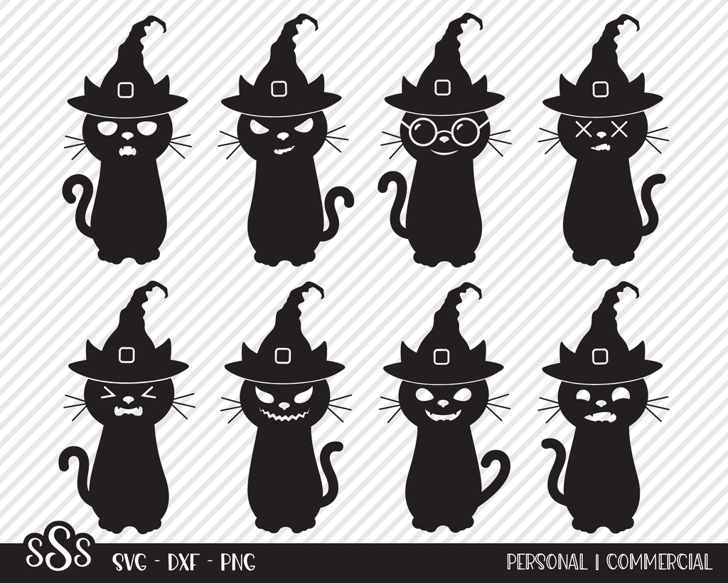 Witch Cat Bundle | Halloween SVG - So Fontsy