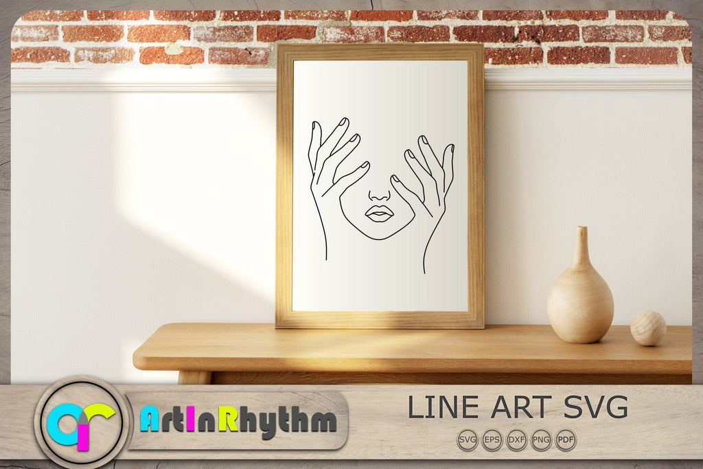 Woman Line Art Svg, Woman Face Line Art Svg, Line Art Svg - So Fontsy