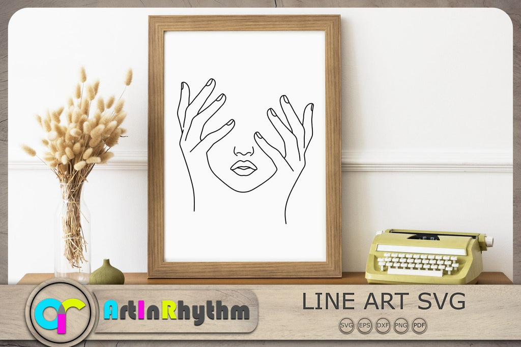 Woman Line Art Svg, Woman Face Line Art Svg, Line Art Svg - So Fontsy