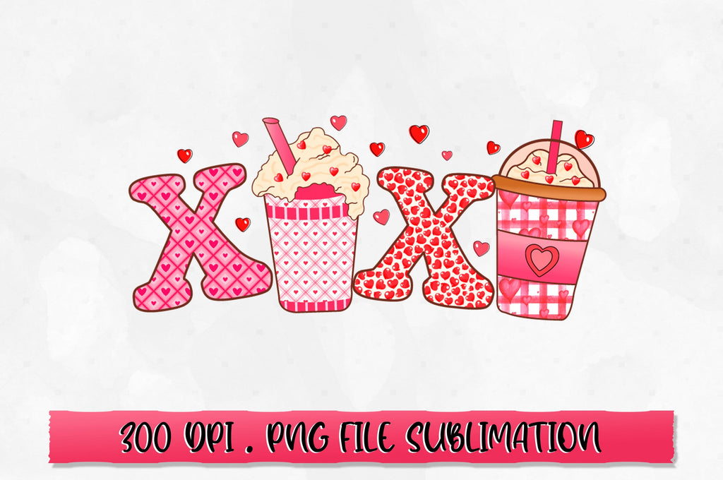 Xoxo valentine PNG Sublimation - So Fontsy