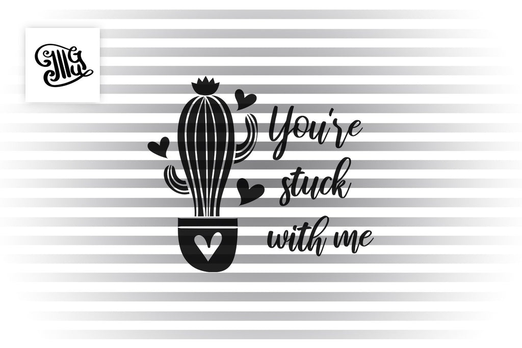 Stuck on You Lettering. SVG.