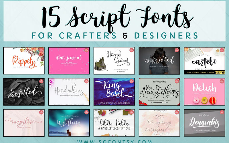 15 Script Fonts Perfect for Crafters & Designers