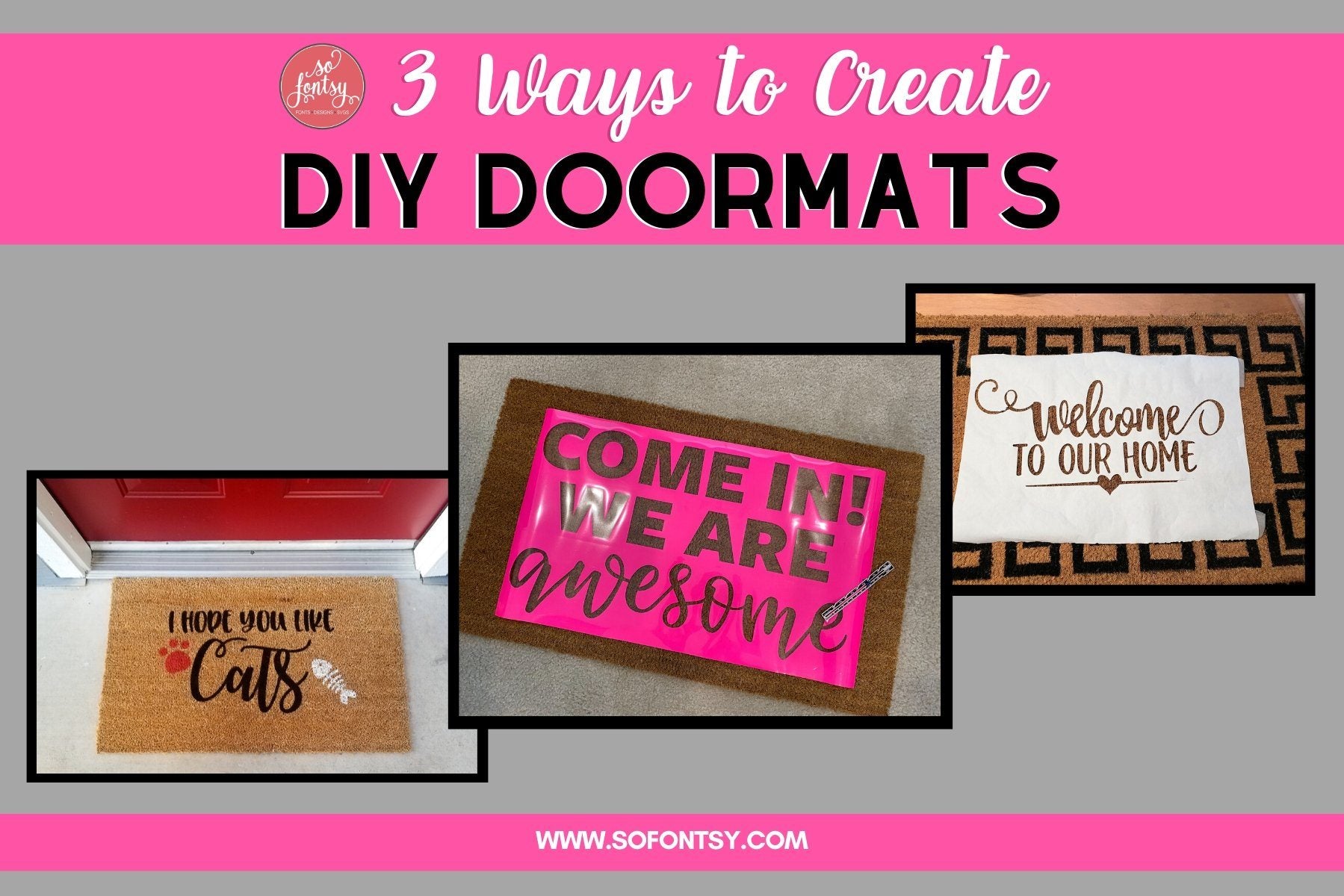 How to Make a Doormat with Cricut (Easiest Method)