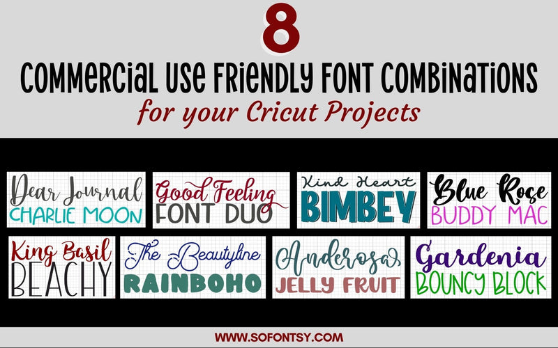 8 Commercial Use Friendly Font Combinations