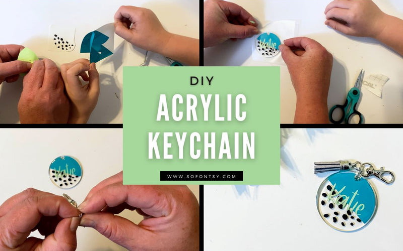 Acrylic Keychain Sealed with UV Resin