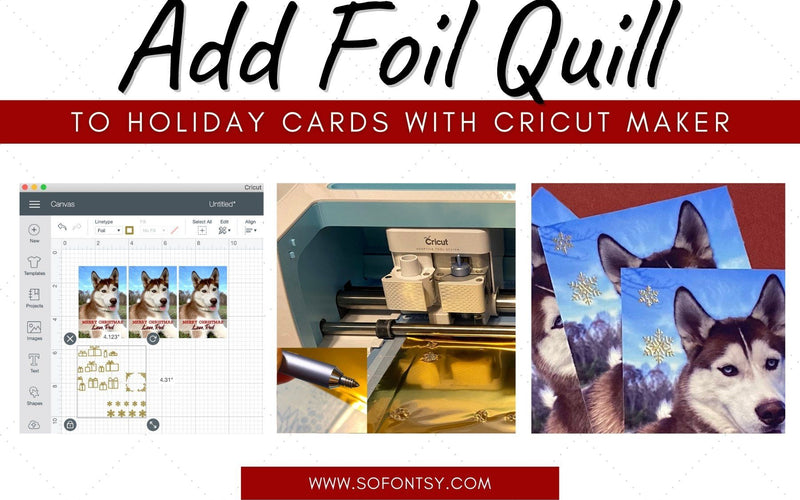 Add Foil Quill to Holiday Photo Cards with Cricut Maker