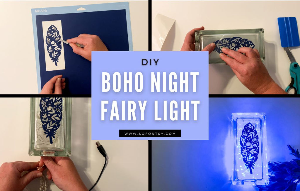 Boho Fairy Light Glass Block Night Light So Fontsy