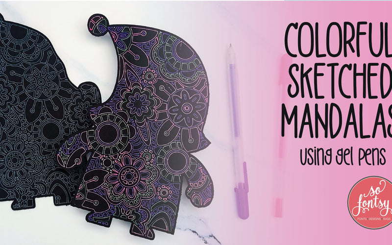Colorful Sketched Mandalas Using Gel Pens + Video Tutorial