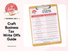 Craft Business Tax Write Offs Guide